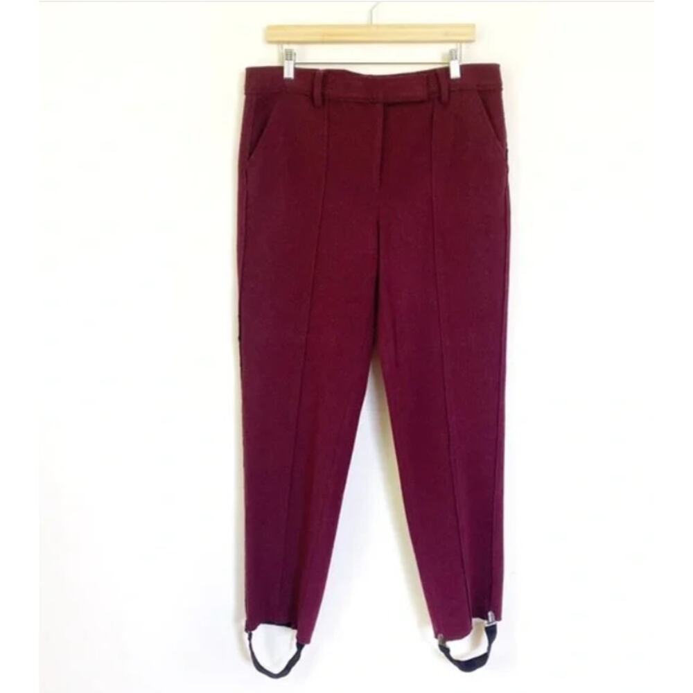 NWT Adria Moss Stirrup Stretch Wool Blend Pants 10